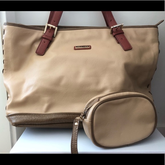 Charles & Keith large tote with croc detail - Picture 1 of 5